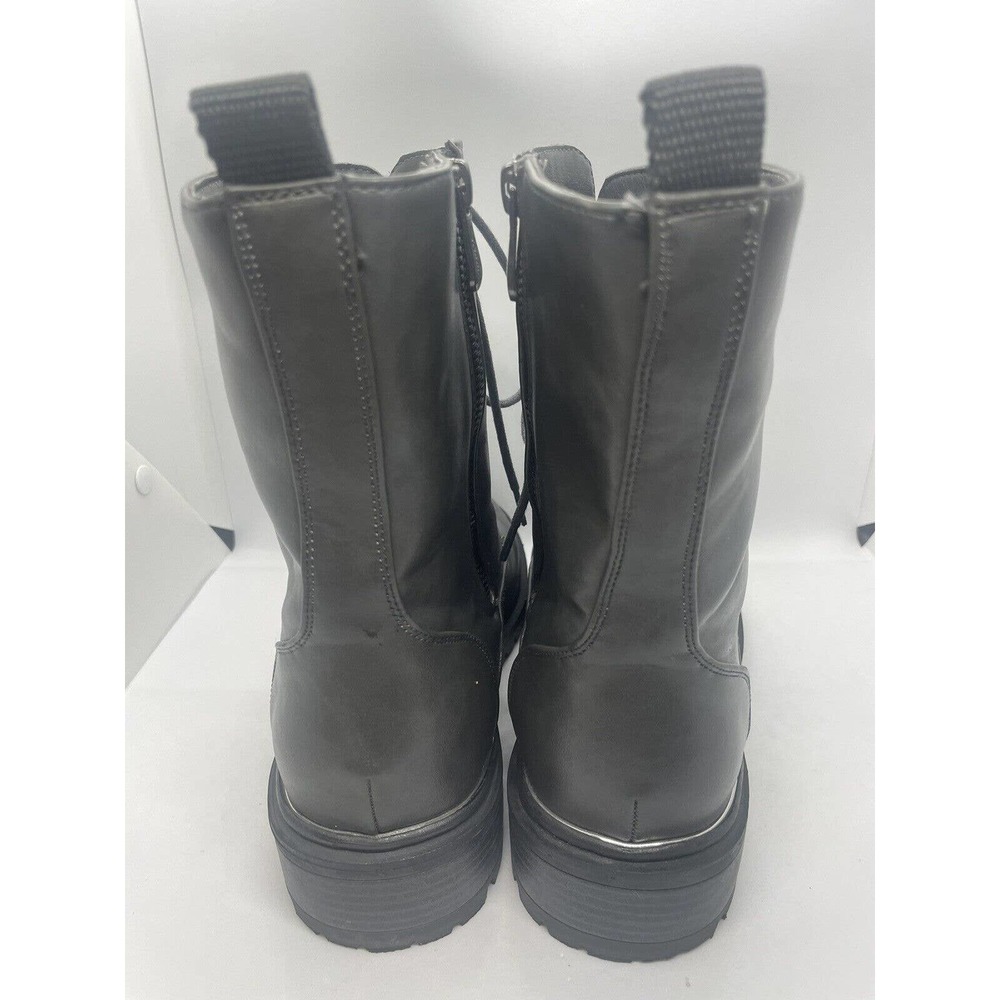 TORRID Mid-Calf Lace Up Boots Grey Side Zip Womens Size US 10 - Picture 6 of 11